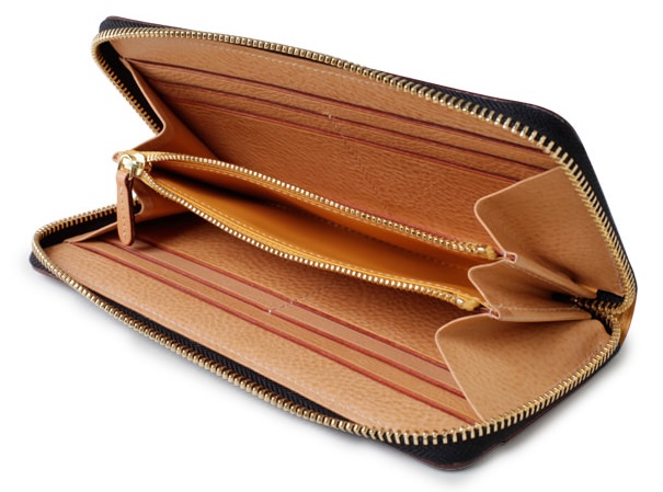 ガンゾのTHIN BRIDLE (シンブライドル) ラウンドファスナー長財布の内装