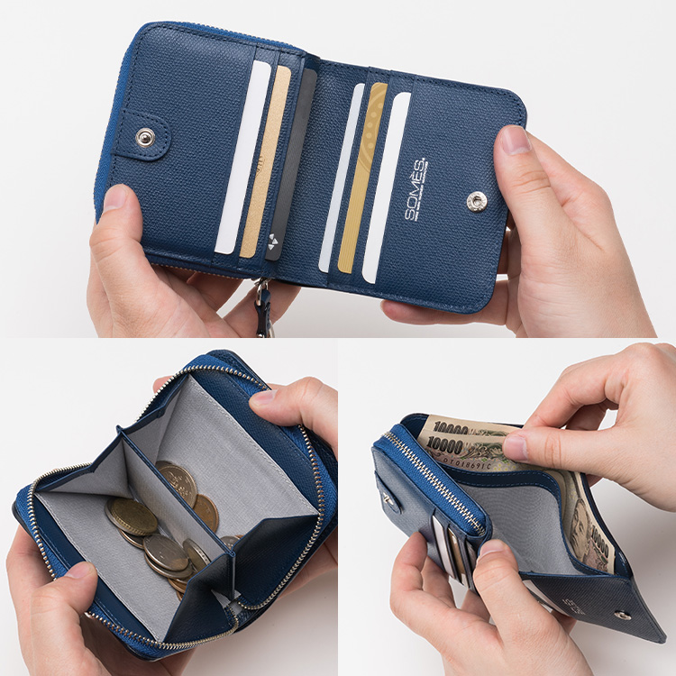 SOMESSADDLEの二つ折り財布の使い方