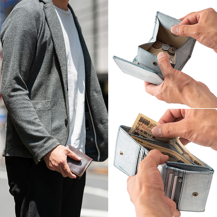 HIS-FACTORYの二つ折り財布の使い方