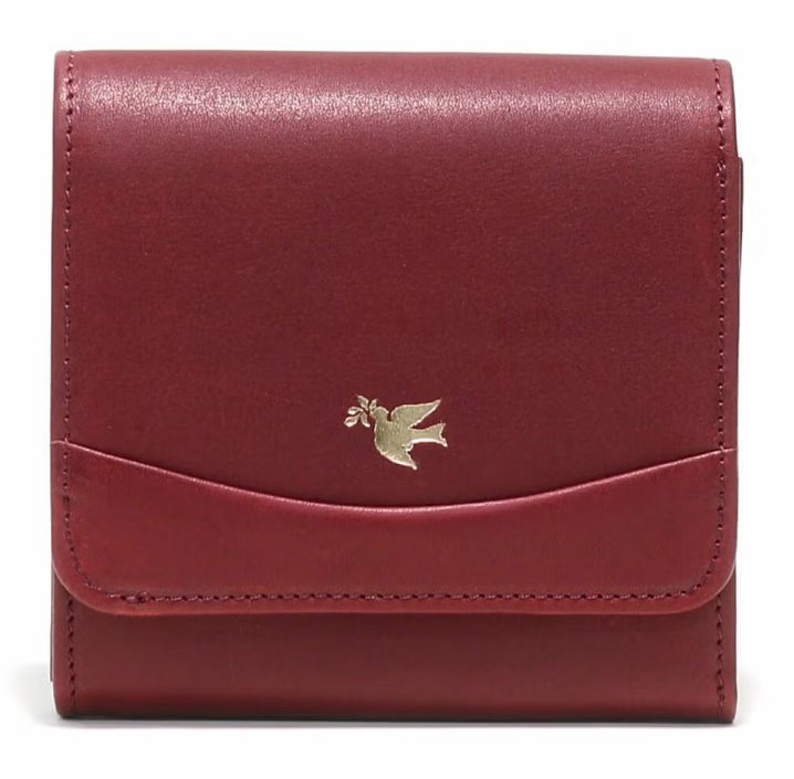 ELEGANZAレザー ギャルソン型ミニ財布(ワイン)